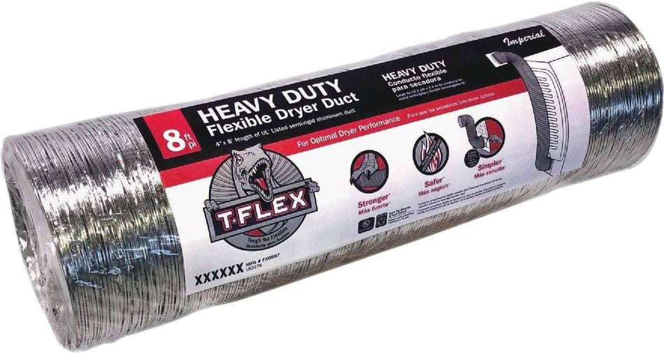 4" Hybrid Flexible Ducting for Dryers - UL2158A
