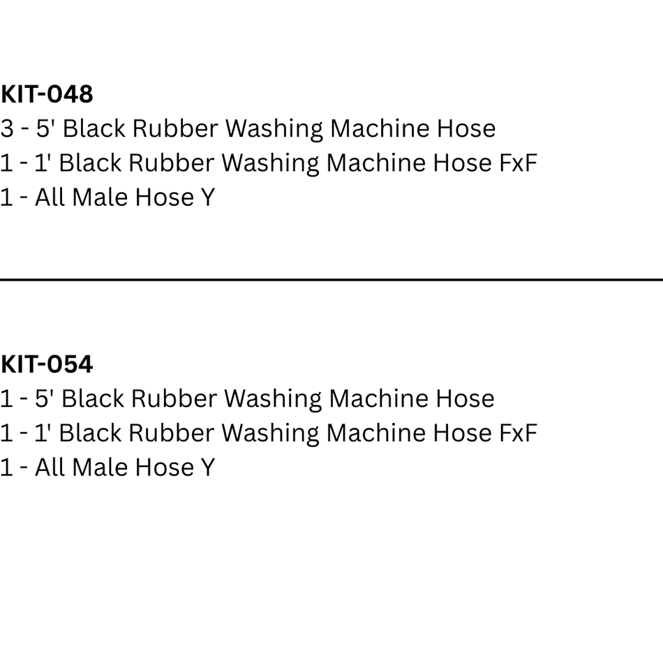 5 FT Black Rubber - Steam Dryer Installation kit