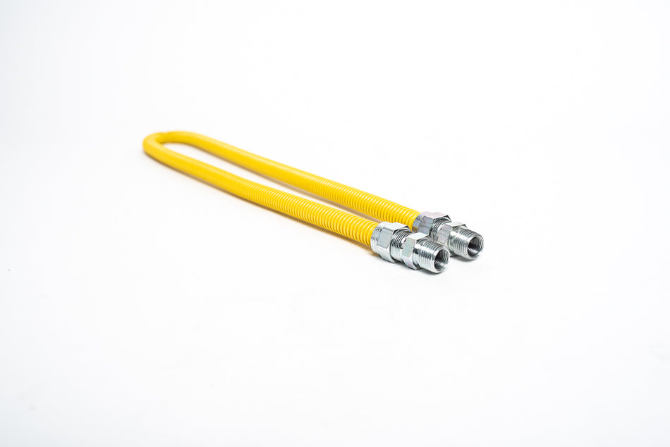 60" Yellow Coated Stainless Steel Range Connector